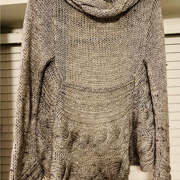 Gray big loose knot cardigan - Picture 2 of 2